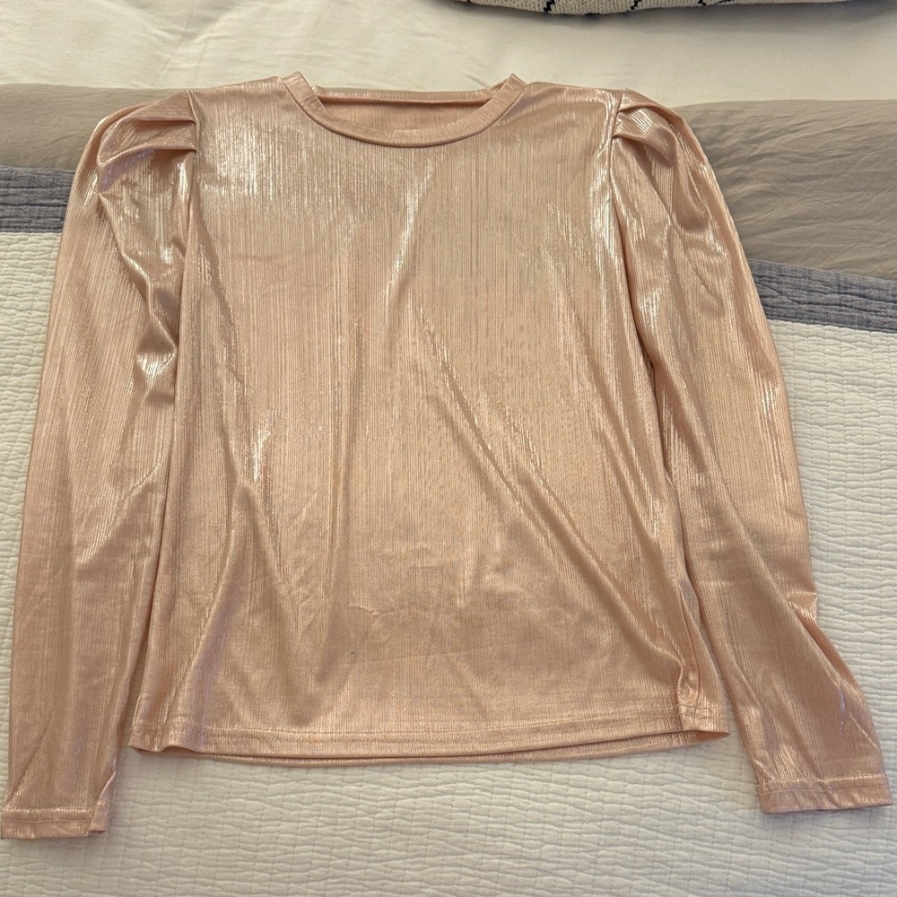Shimmering Pink Long Sleeve Top